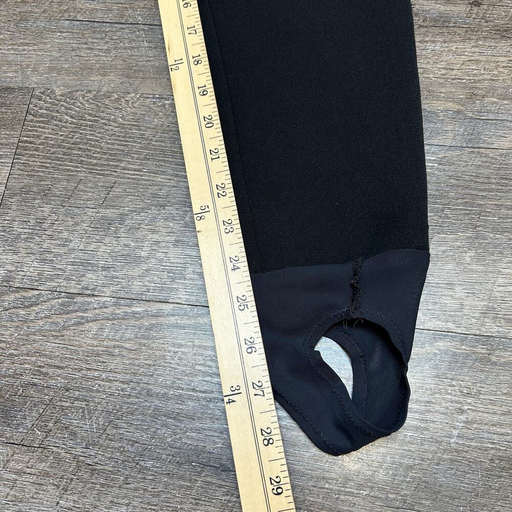 Women’s Black Edelweiss Ski Pants Wool Blend High-Waisted Stirrup Heel - Picture 9 of 9